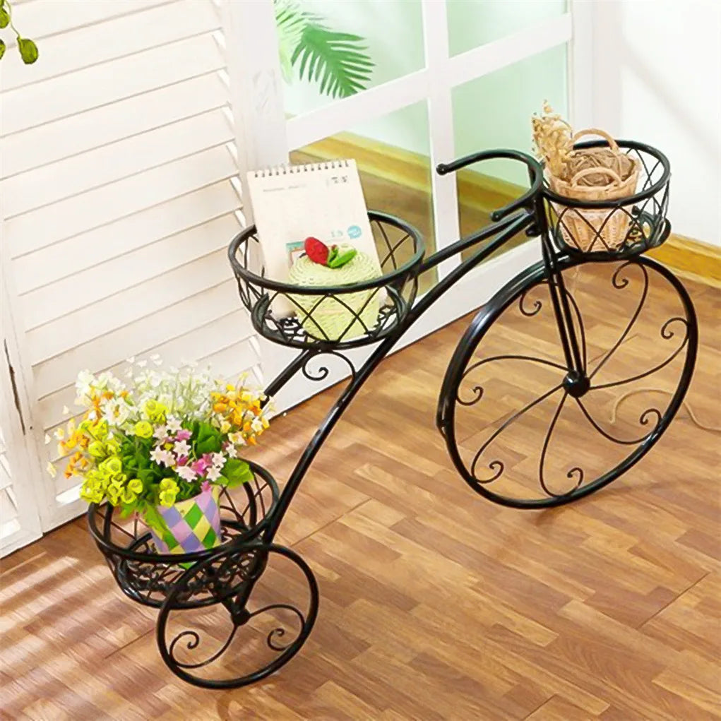 3-Tier Bicycle Plant Stand Decor