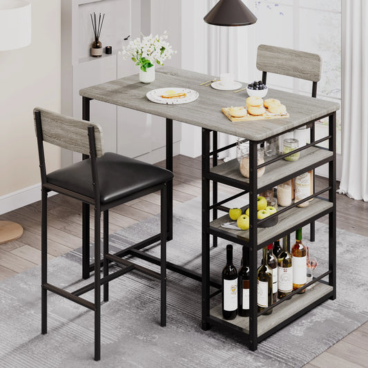 Dining Table Set for 2 With Shelves