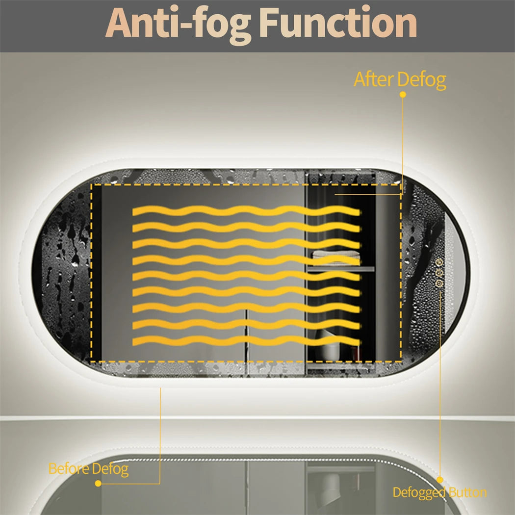 Oval LED Bathroom Mirror