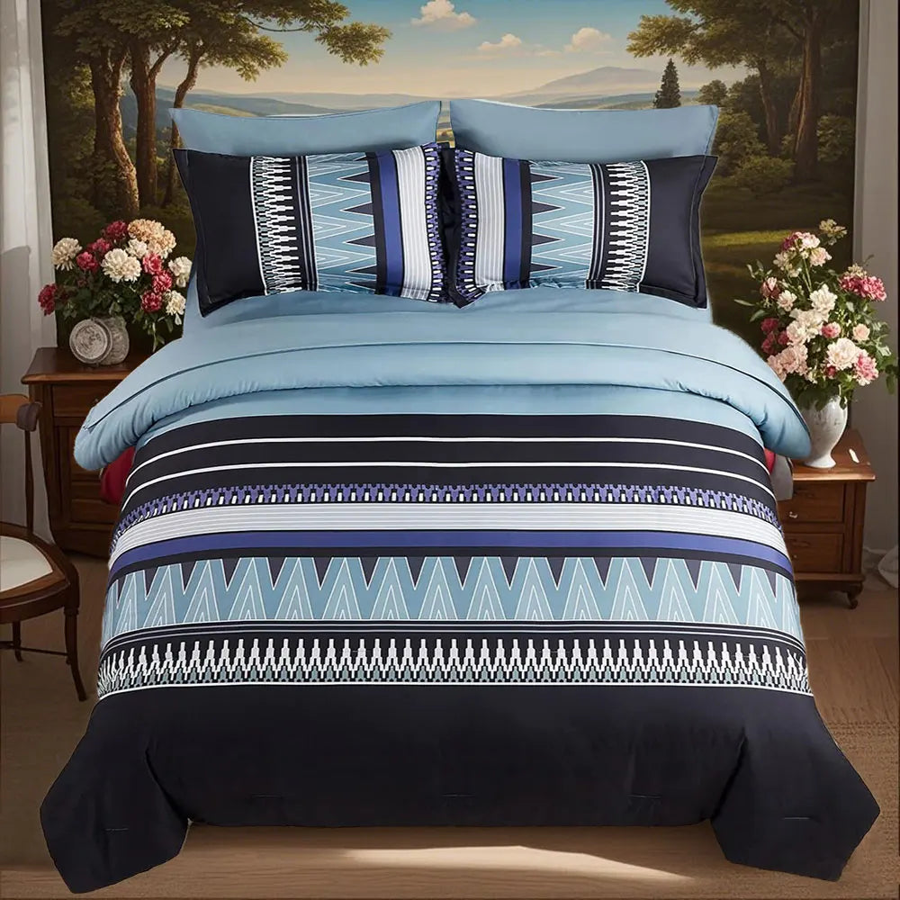 7-piece printed comforter set, soft and comfortable