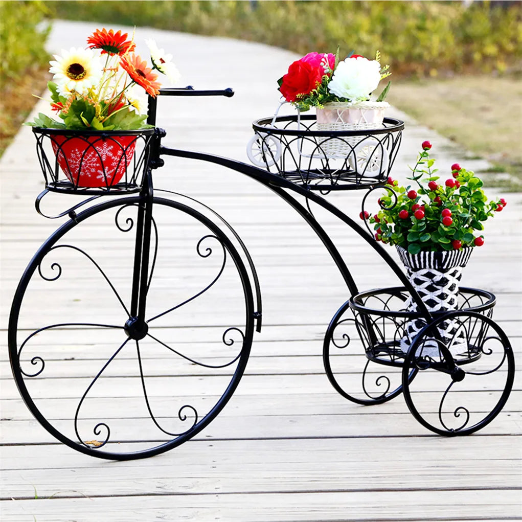 3-Tier Bicycle Plant Stand Decor