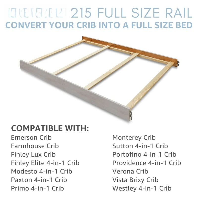 Converts Crib to Toddler and Full-Size Bed