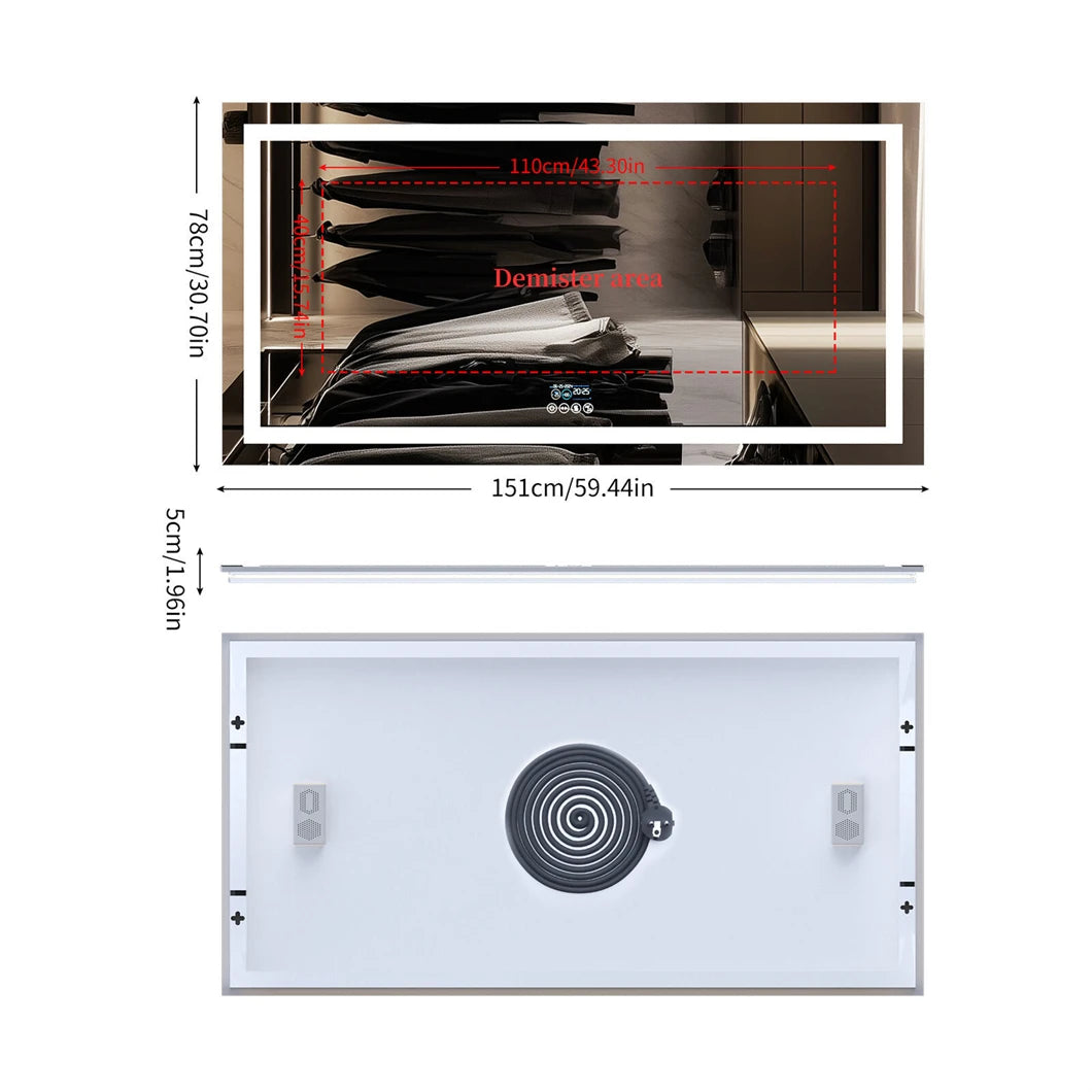 LED Vanity Mirror With Bluetooth