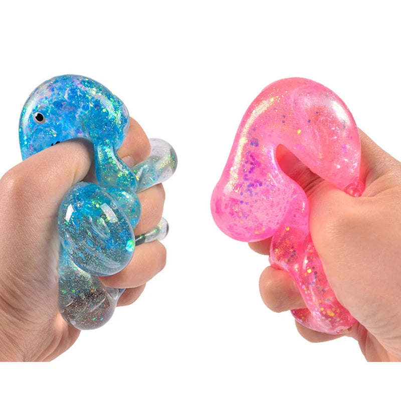 Glitter Gummy Bear NeeDoh Squishy Toy