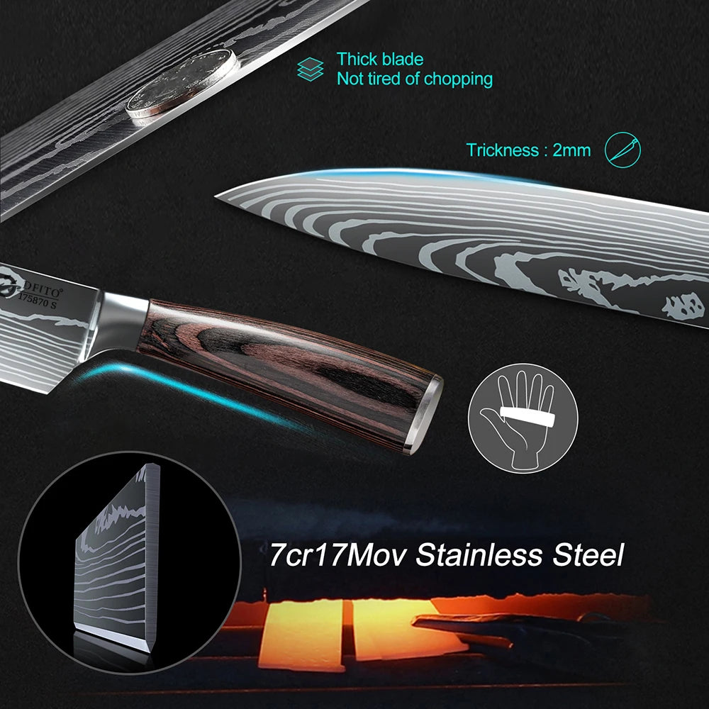 Professional Kitchen Knife Set – Stainless Steel