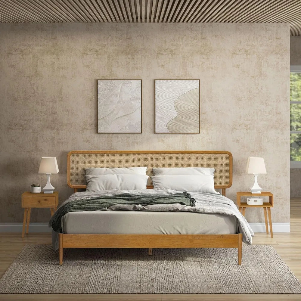 Lupin Wooden Bed Frame With Headboard