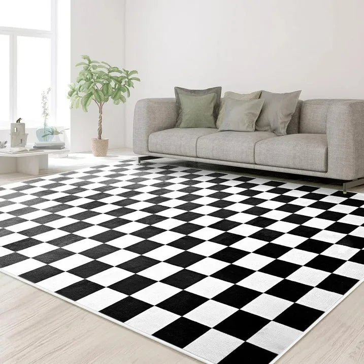 Checkerboard Rug Plaid Carpet