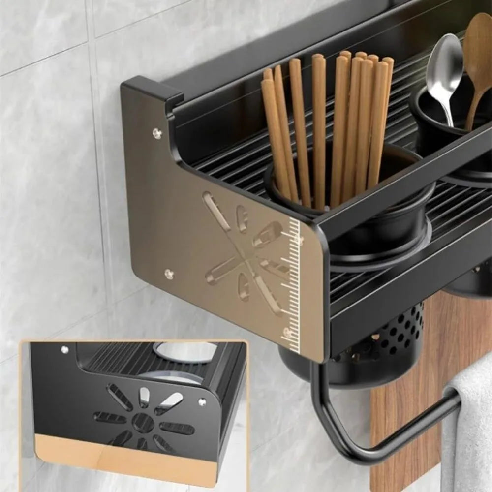 Sleek Wall Organizer, Spices, Knives, Utensils Tidy.