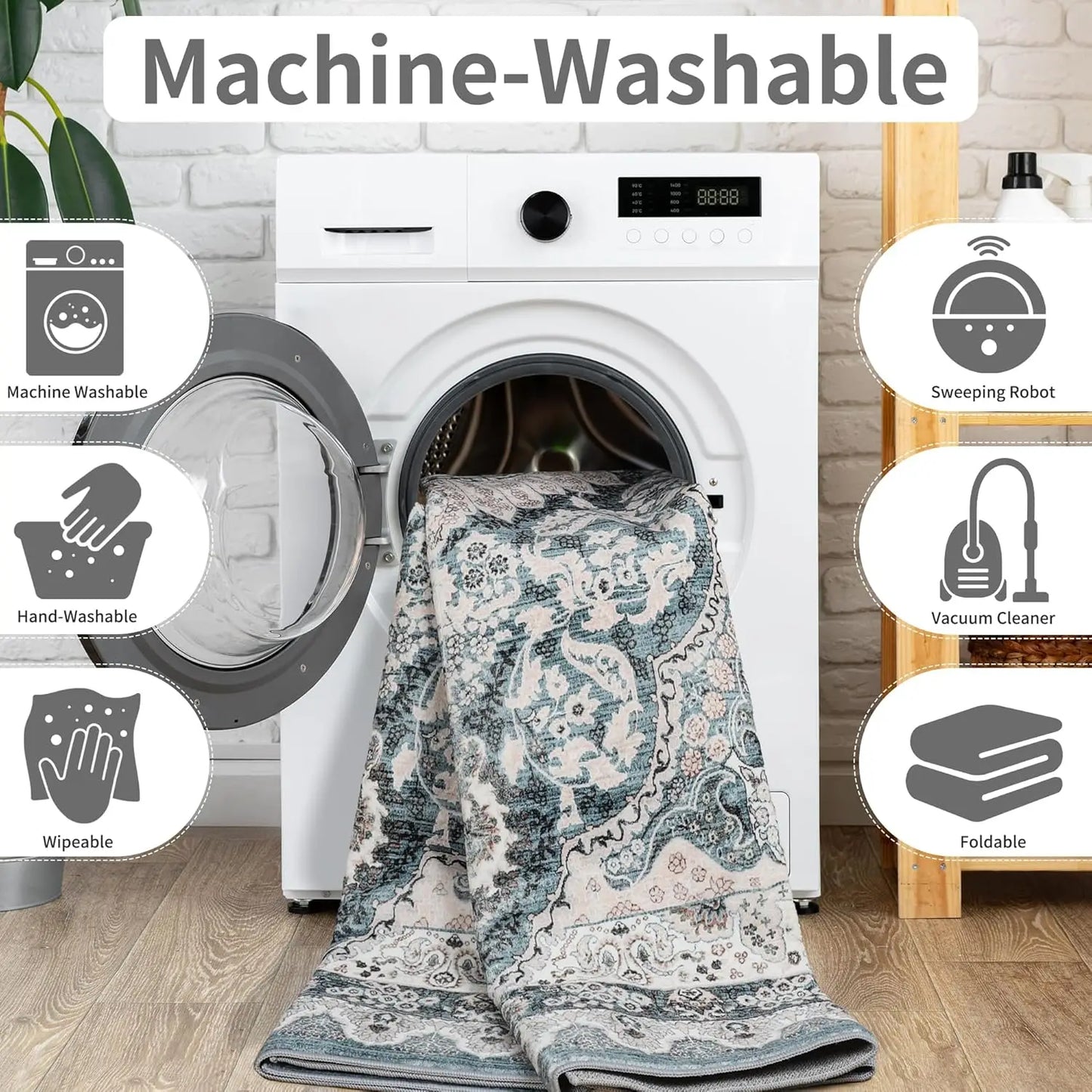 Non-Slip Beautiful Vintage Area Rugs