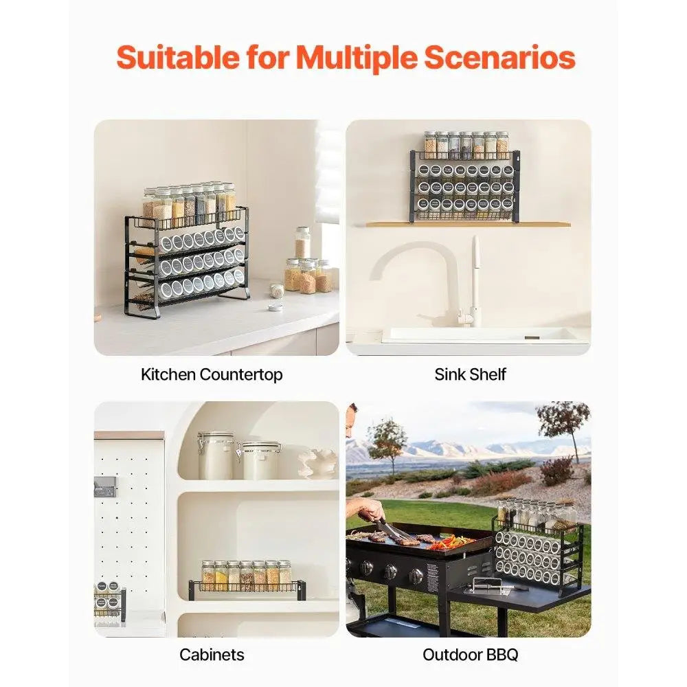 Spice Rack Organizer For Kitchen Countertop Seasoning