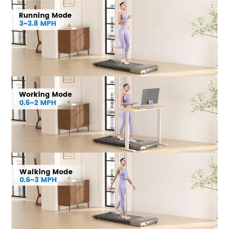Low Noise Running/ Jogging Machine, Lightweight, Portable Treadmill