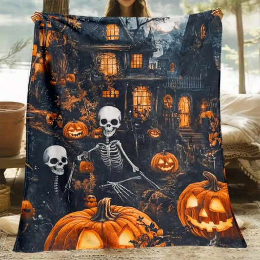Haunted House Throw Blanket