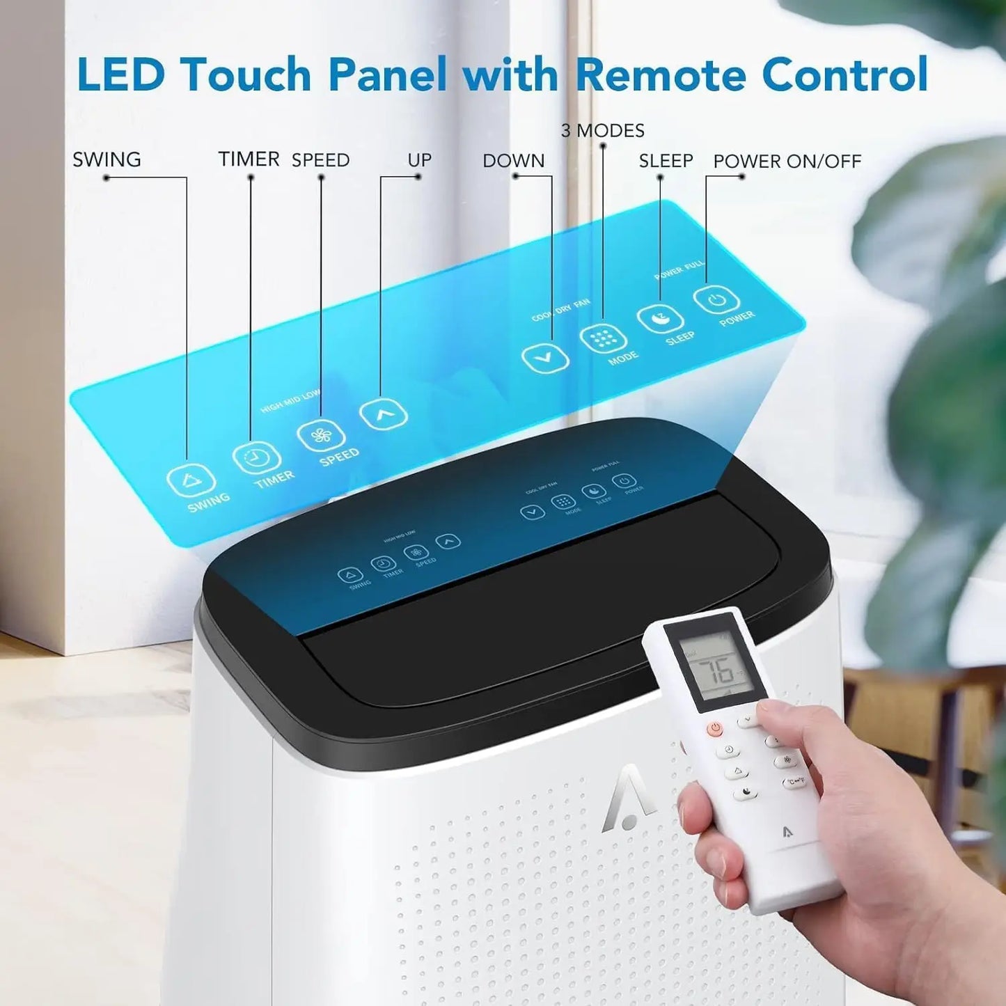 Portable AC Unit With Dehumidifier