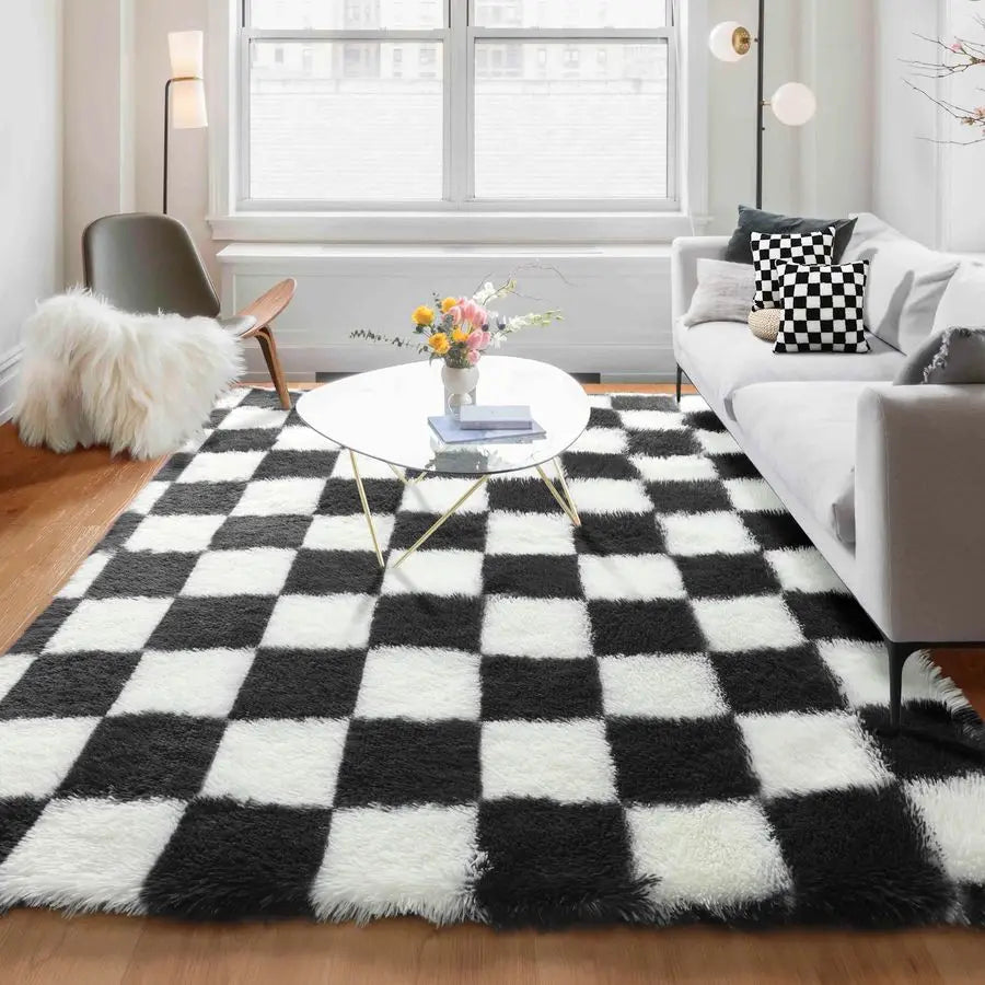 5x7 Modern Checkerboard Design