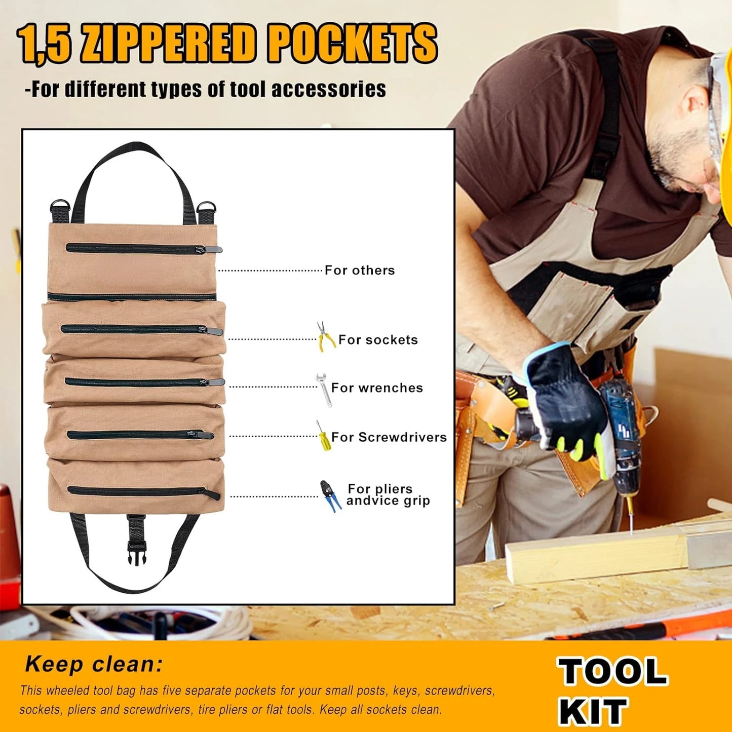 Rolling Wrench Organizer For Electric