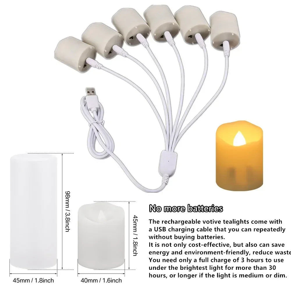 Rechargeable Flameless Votive Candles With Remote Control