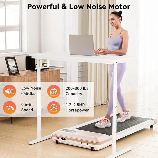 2-in-1 Home & Office Walking Treadmill (Black)