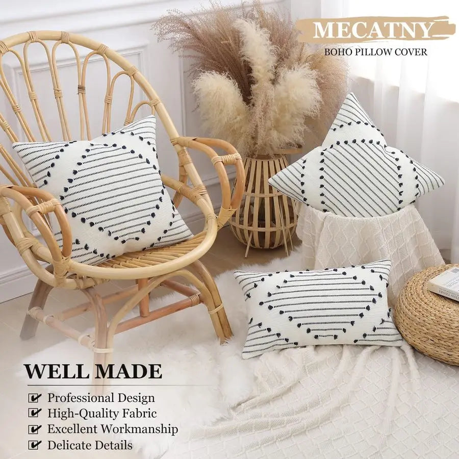 Boho Outdoor Pillow (Covers Only) 18x18 – Set of 2