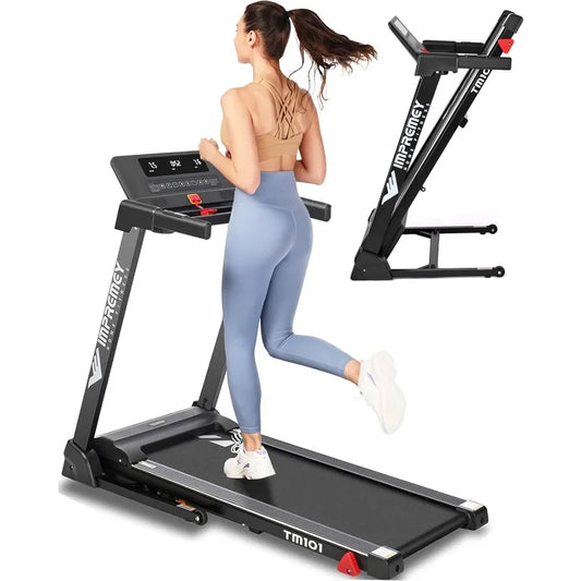 Impremey Folding Treadmill With Incline, Easy Assembly