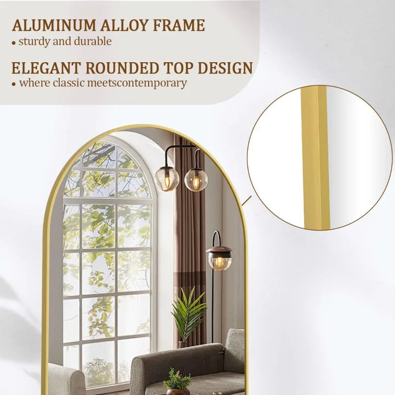 Arched Full Body Floor Standing Mirror