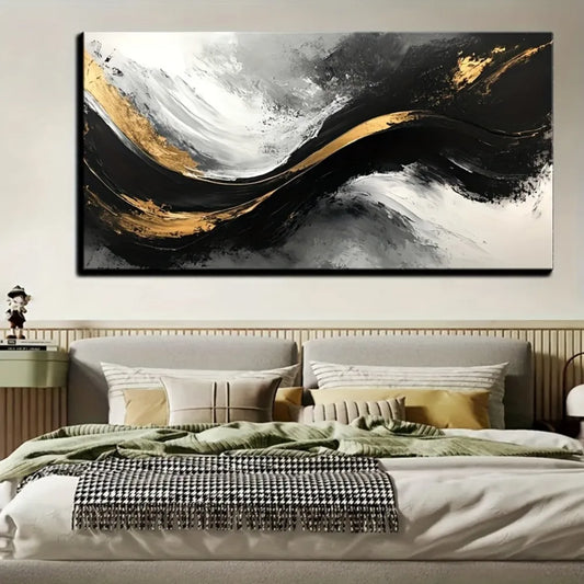 Modern Abstract Gold Wall Art - Elegant Canvas