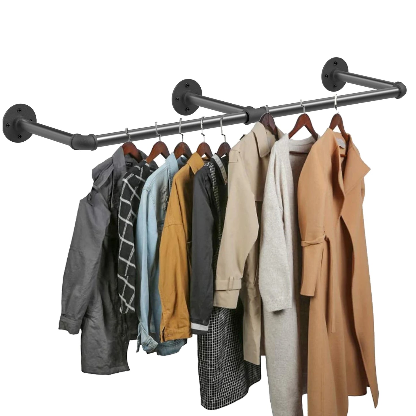 Wall Mounted Garment Hanging Rod