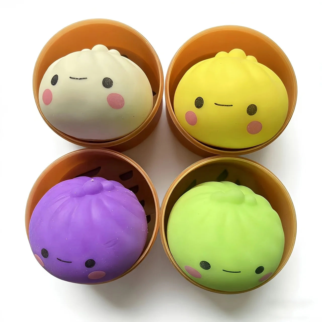 1PC Squishy Dumpling Stress Ball – Bun Shape Squeeze Toy