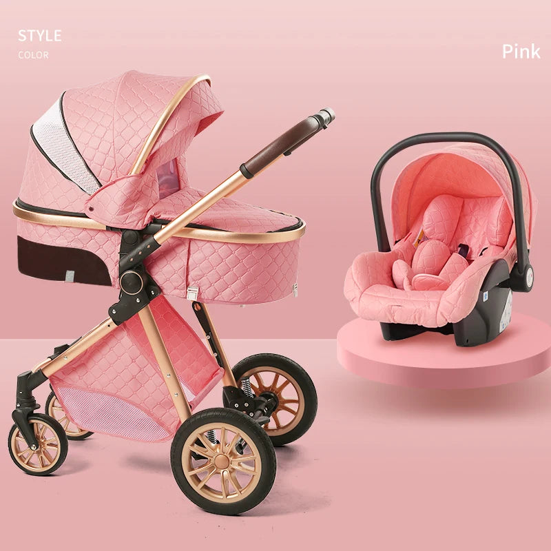 Luxury Baby Stroller 3-in-1