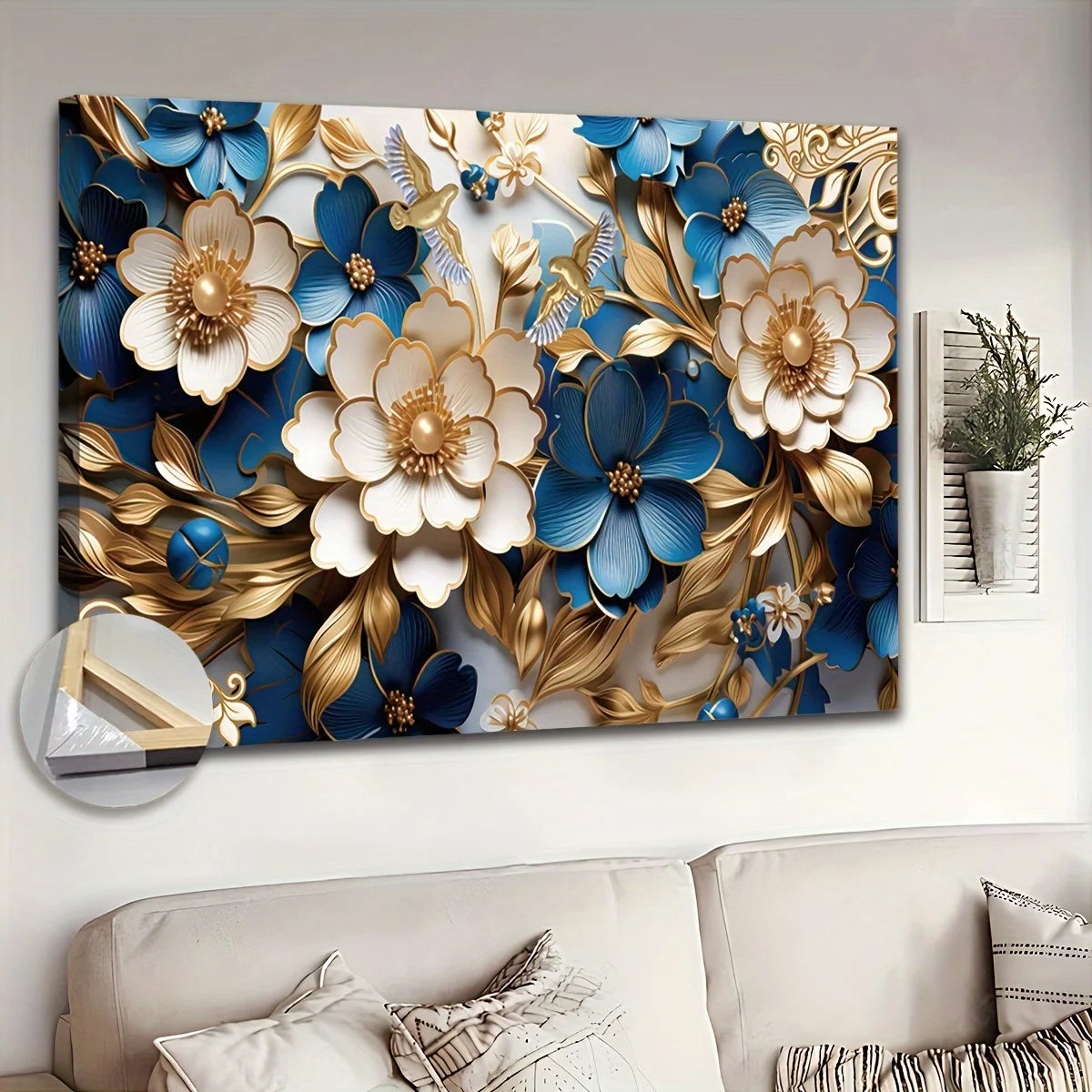 Canvas Wall Art Filled With Floral Symphony