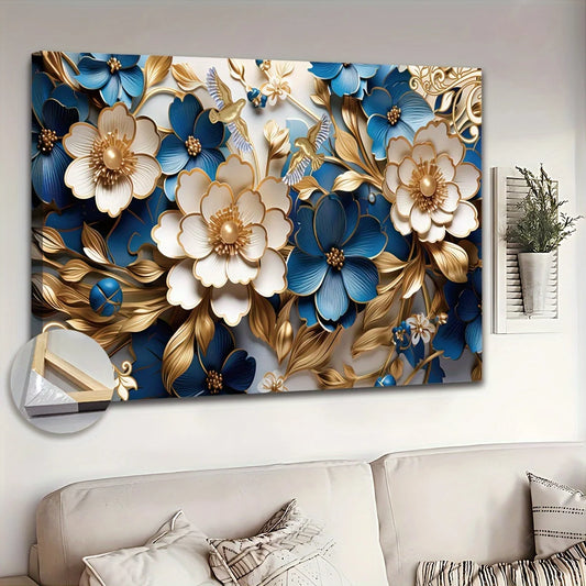 Canvas Wall Art Filled With Floral Symphony