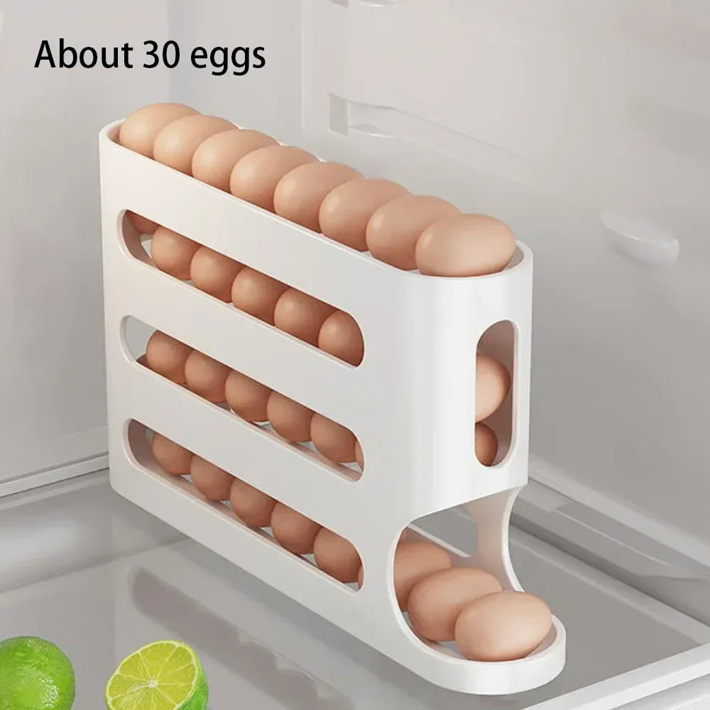4-Layer Automatic Rolling Egg Holder Rack