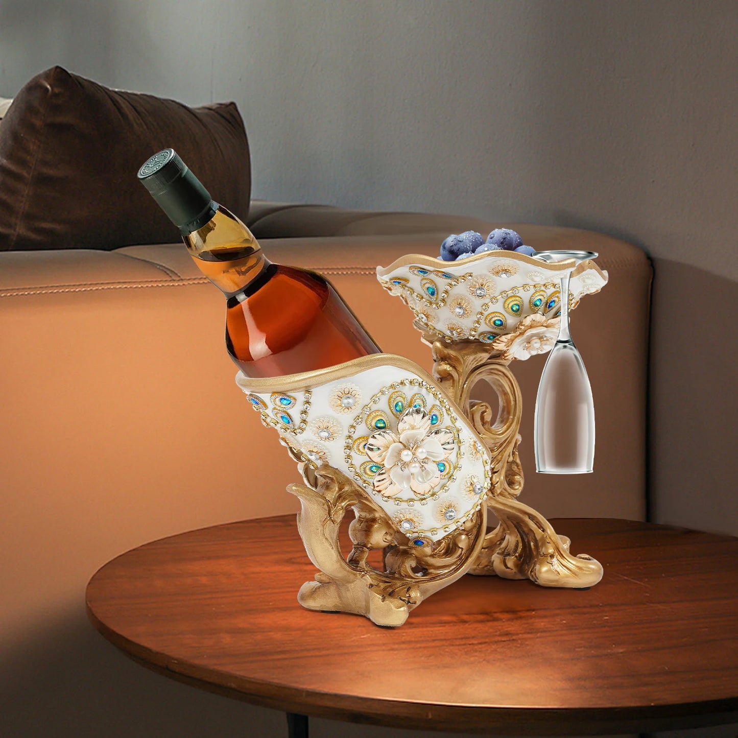 Elegant European Wine Rack, Decorative, Practical Charm.