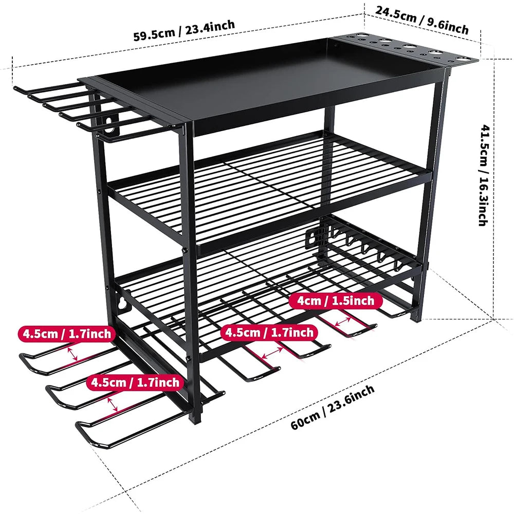 4 Layer Wall Mounted Heavy Duty Garage Tool Organizers