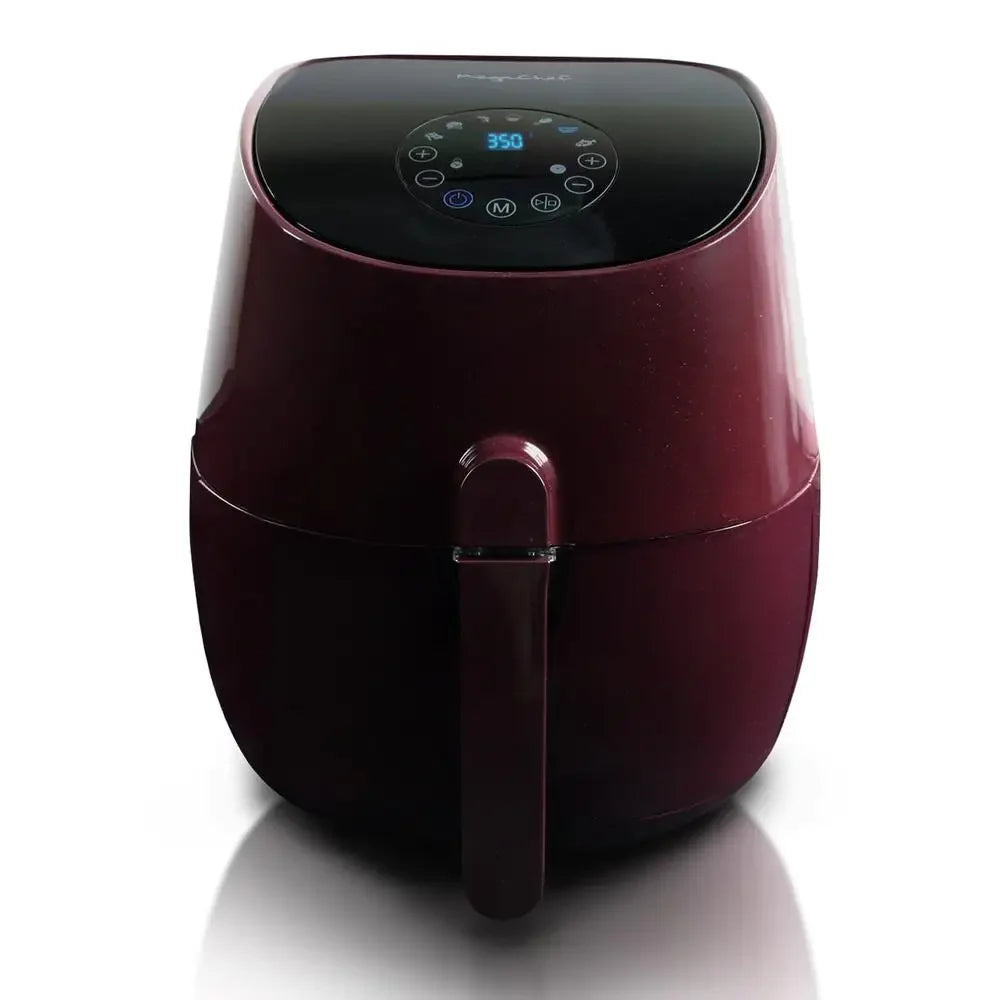7-in-1 Airfryer Multicooker with Digital Touch Panel in Burgundy