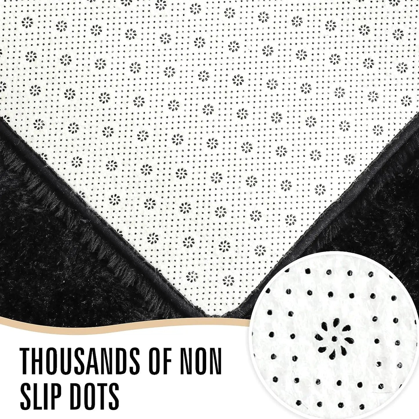 Fluffy, Fuzzy Area Rugs, Non Slip