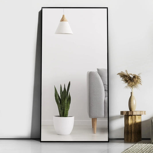 CASSILANDO Full Length Mirror, Black Metal