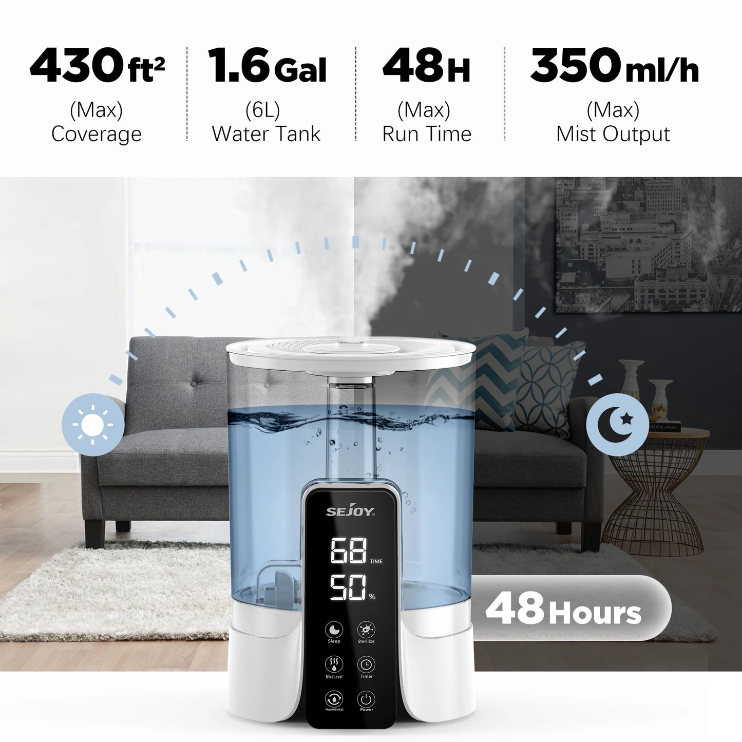 Digital Air Humidifier With LED