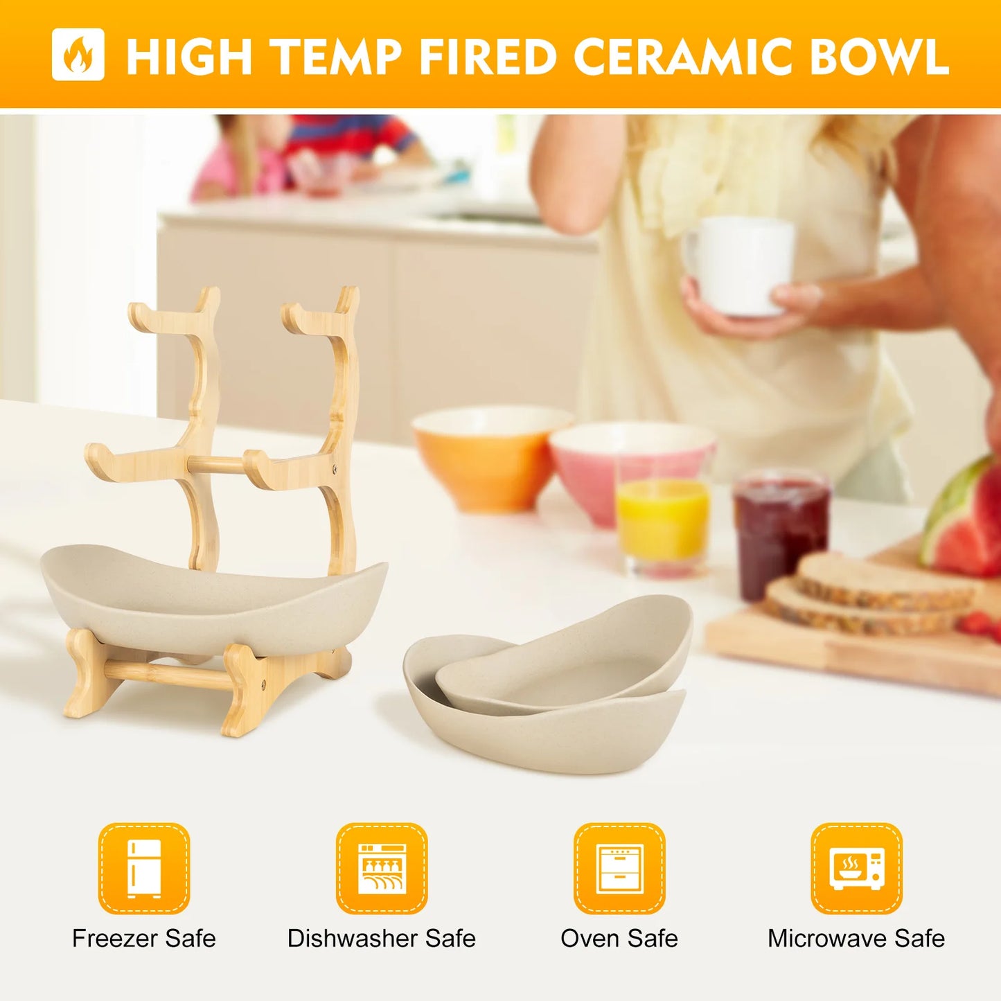 3-Layer Ceramic Fruit Plate Stand