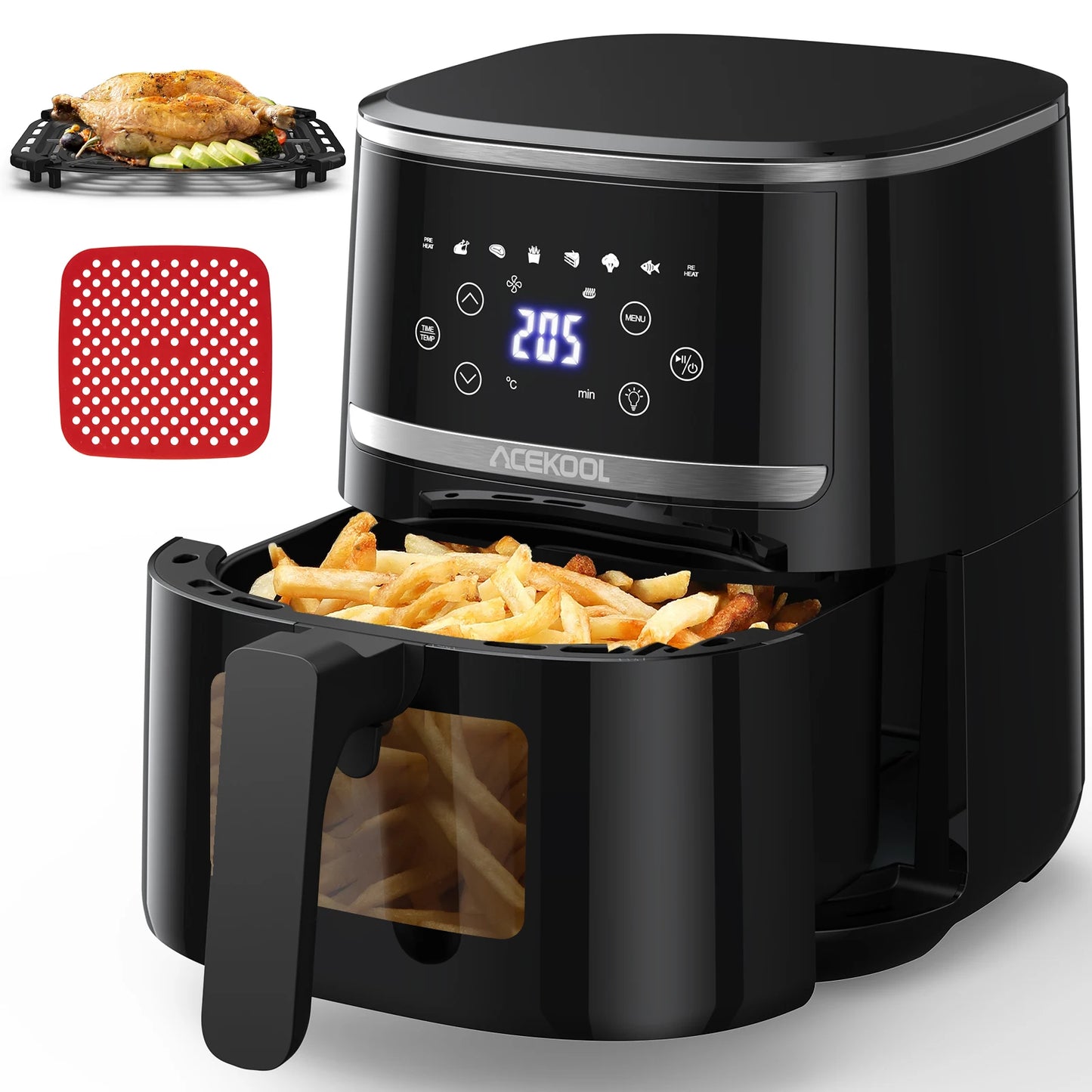 5-Quart Digital Display Air Fryer Toaster Oven Combo