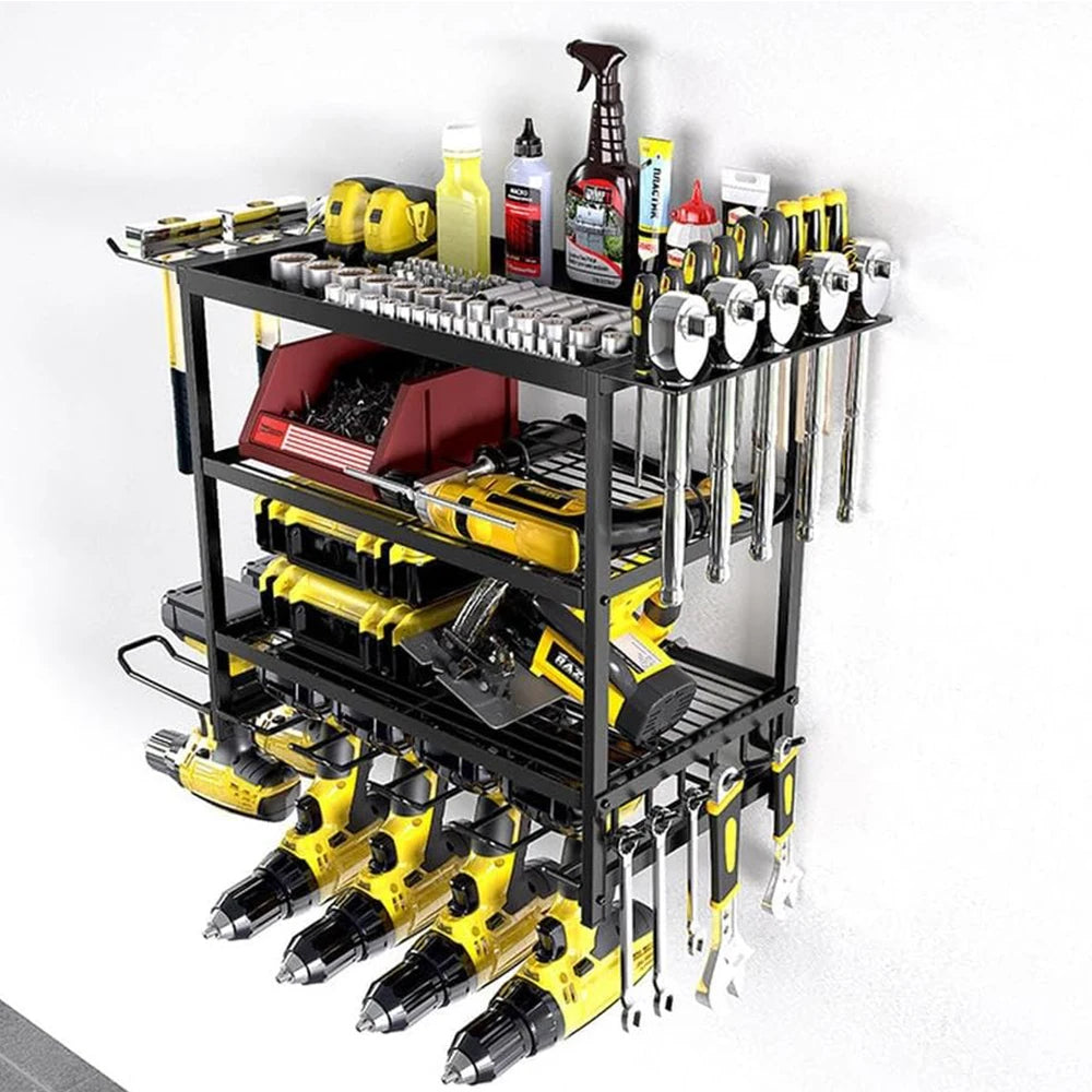 4 Layer Wall Mounted Heavy Duty Garage Tool Organizers