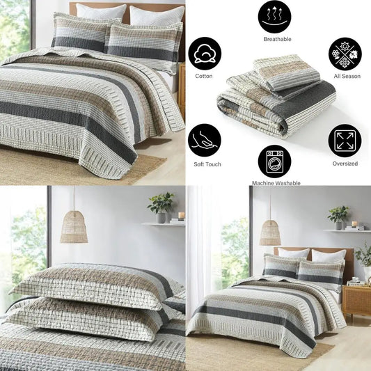 Patchwork Bedding Quilt Reversible Design