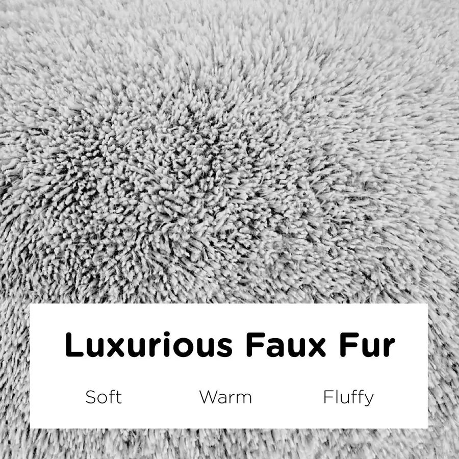Faux Fur Fluffy Floor Pillows (BEIGE)