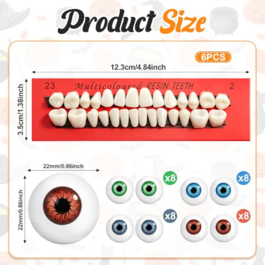 Eyeballs & Fake Teeth Decoration Set