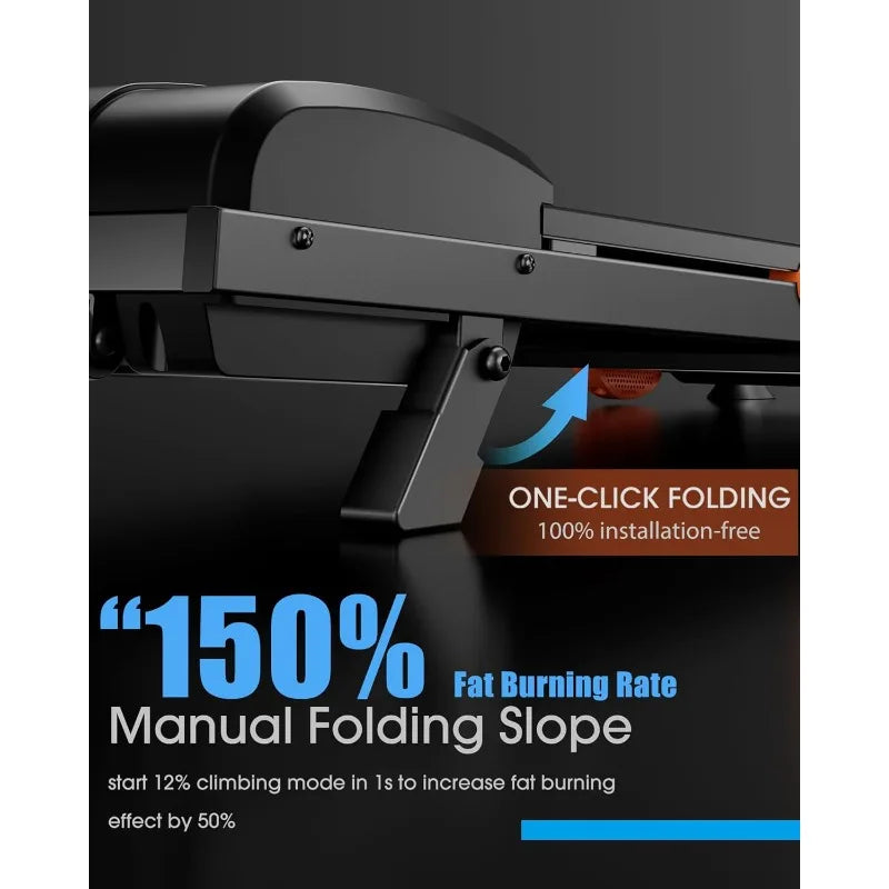 Walking Pad Treadmill With Folding Slope