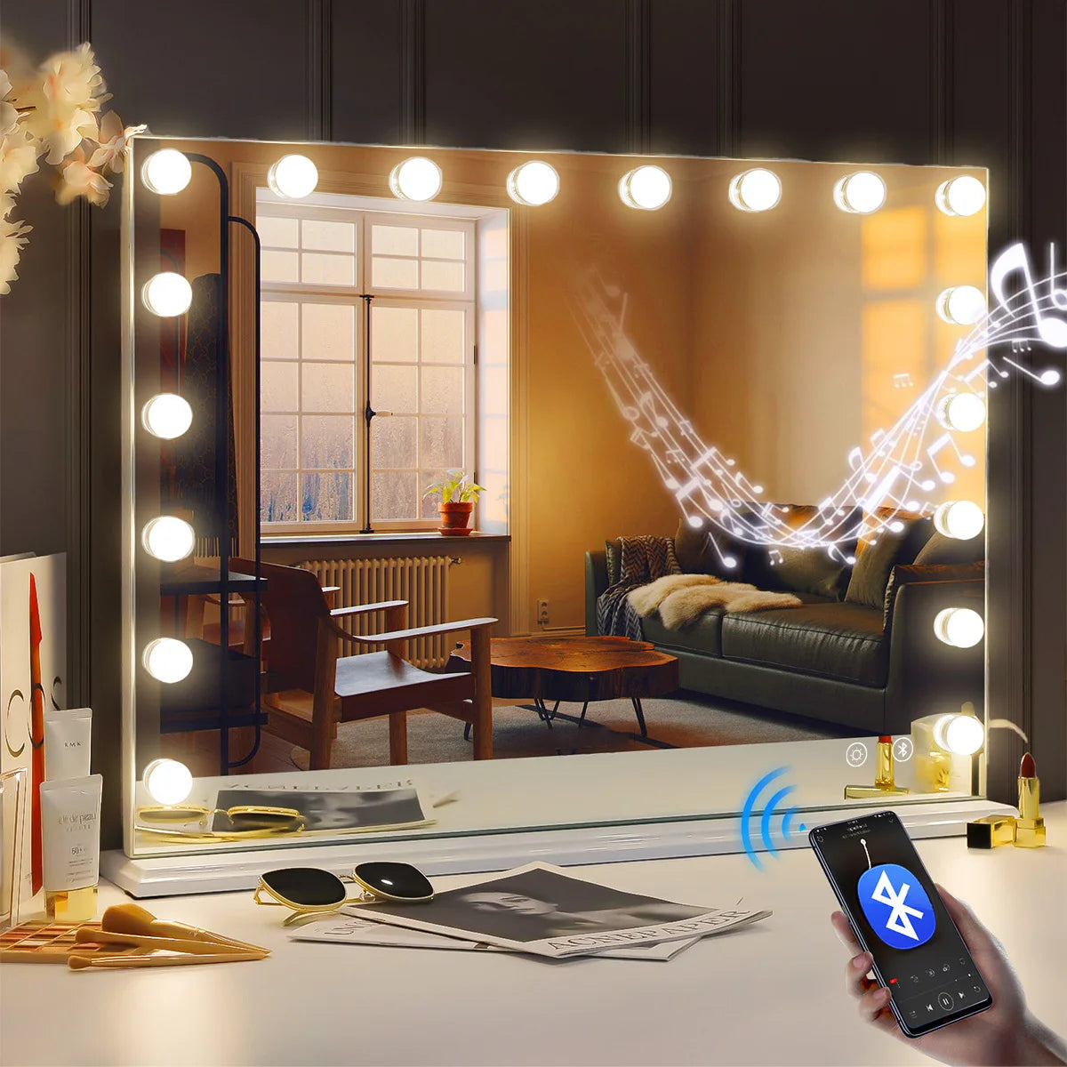 Large Vanity Mirror With Lights