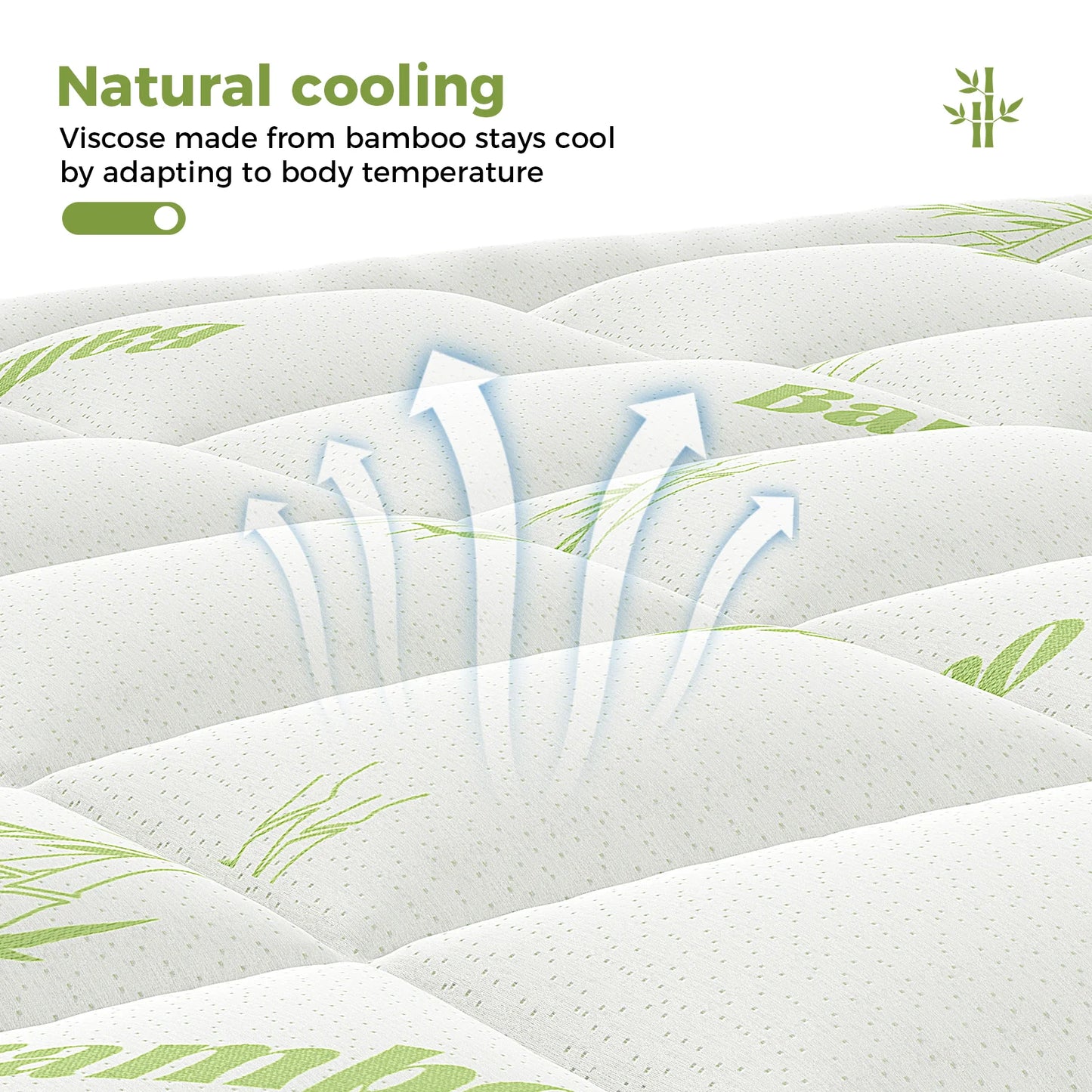 Bamboo Fiber Mattress Topper with Deep Pocket