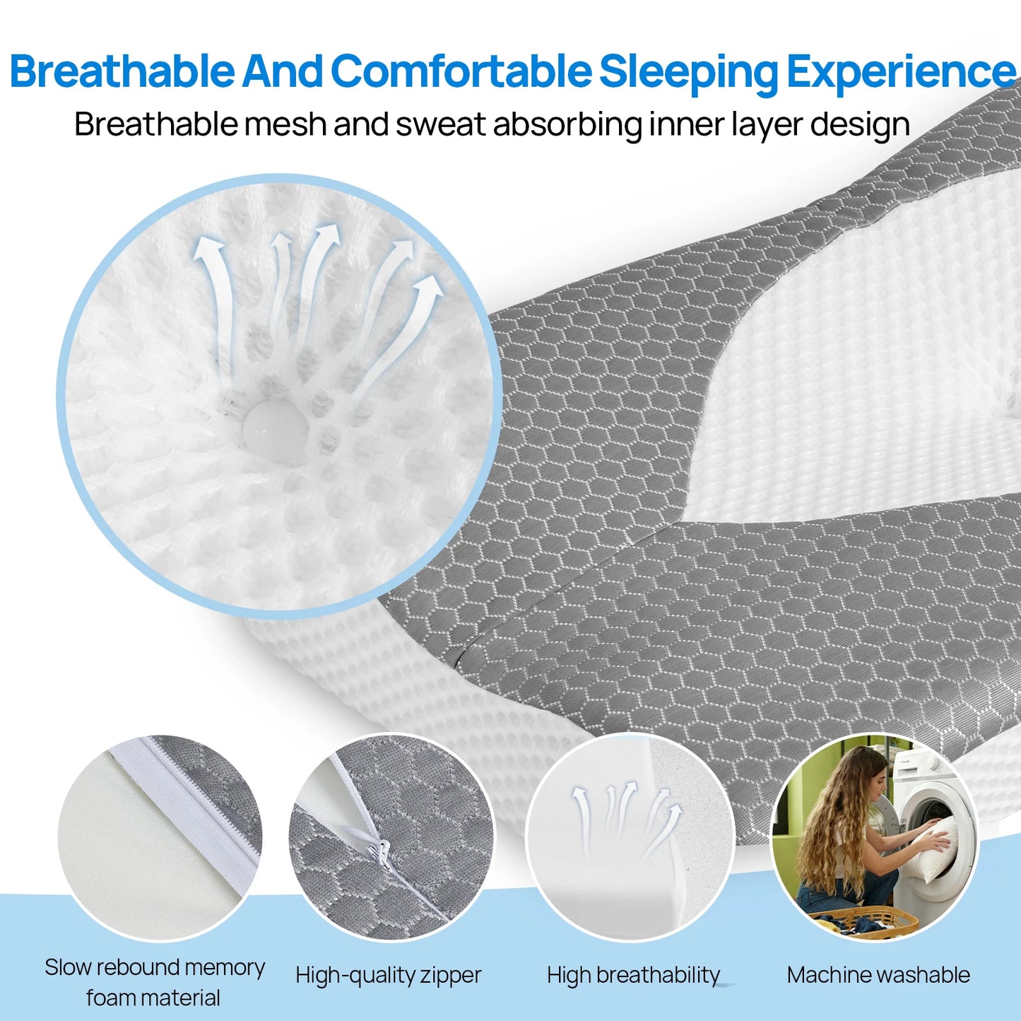Ergonomic Cervical Memory Foam Pillow