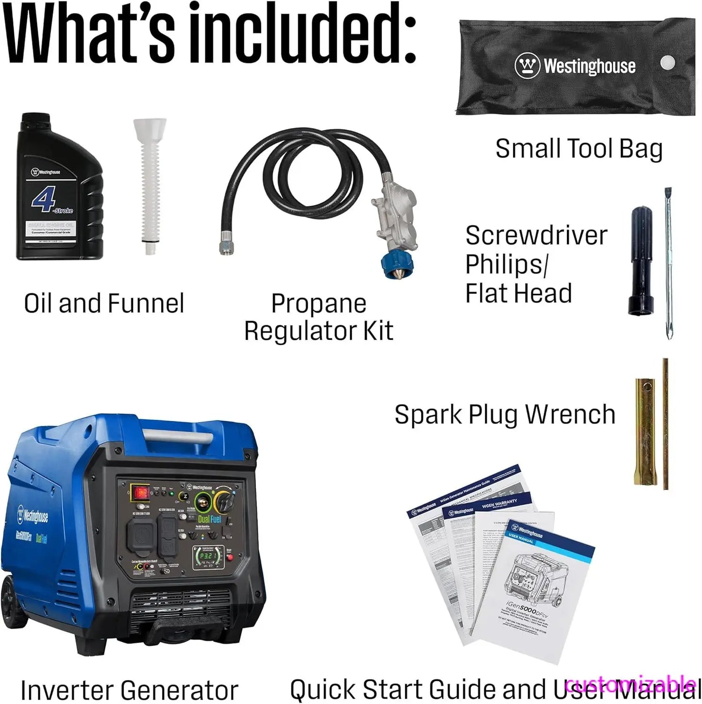 Westinghouse 5000W Dual Fuel Portable Inverter Generator