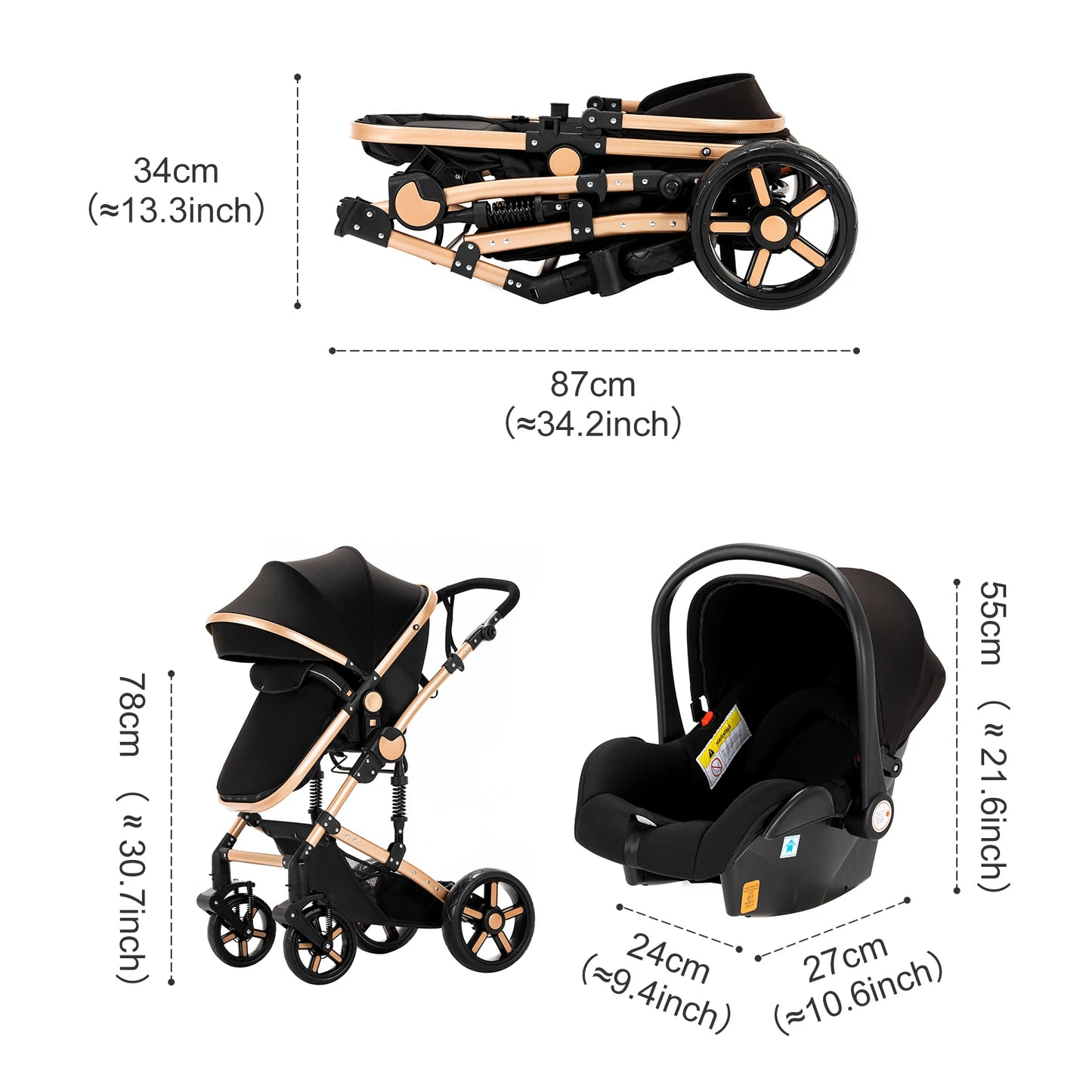 3-in-1 Lightweight Stroller