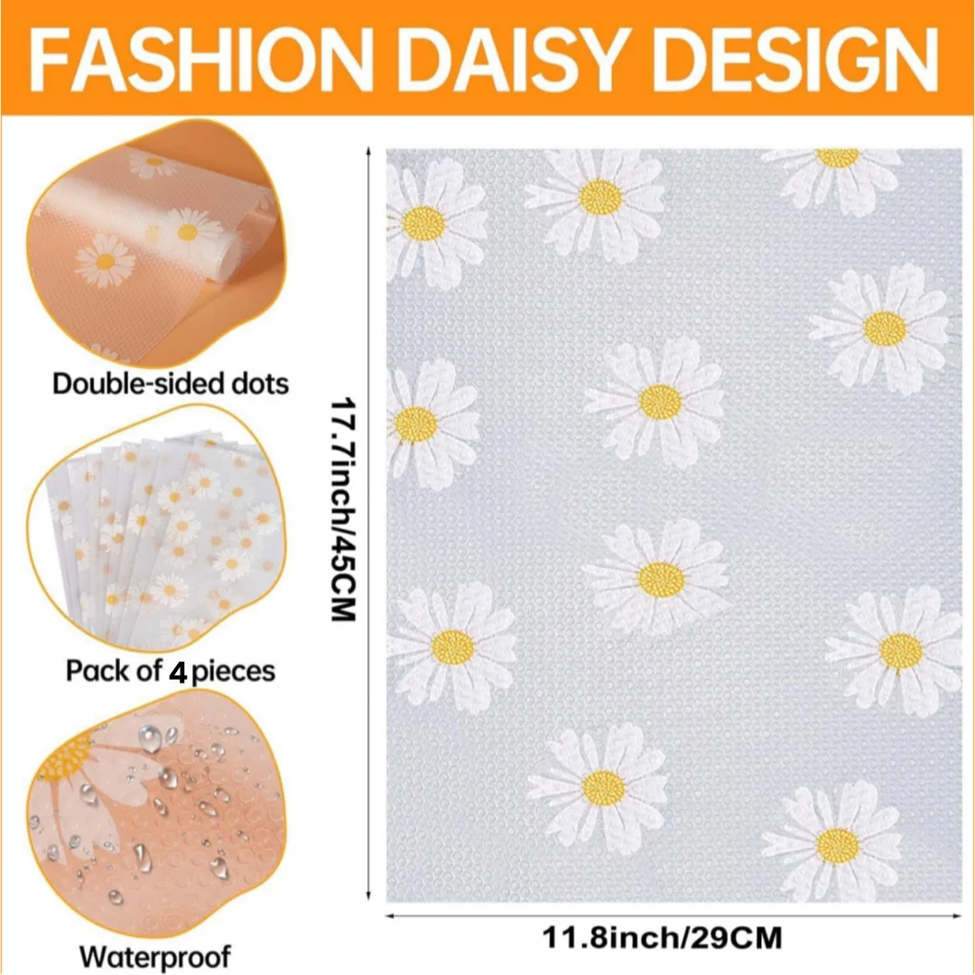 4PCS Washable Refrigerator Mats